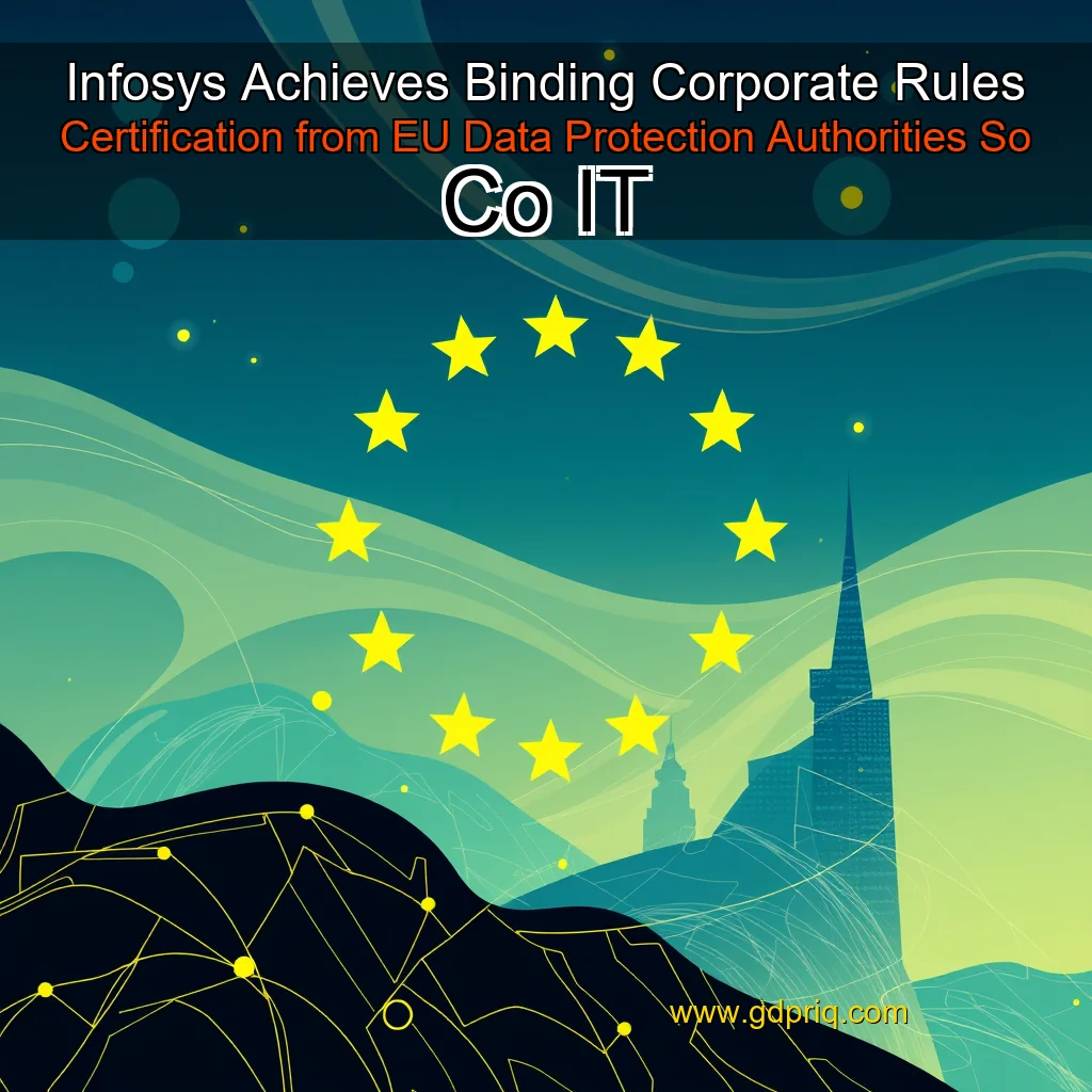 You are currently viewing Infosys Achieves Binding Corporate Rules Certification from EU Data Protection Authorities  So  Co  IT